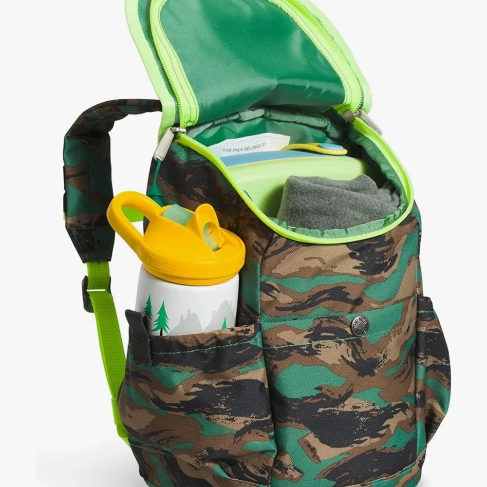 The North Face Kids' Green Camo Backpack
